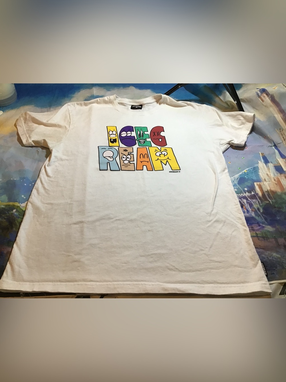 Ice cream white mens t-shirt size XL